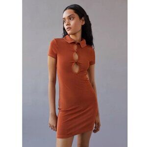 Urban Outfitters Copper Christy Keyhole Mini Dress Size L